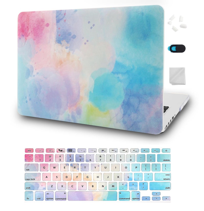 KECC Compatible with MacBook Air 13 inch Case 2010-2017 Release (Old Version) A1466 A1369 Plastic Hard Shell for MacBook Air 13.3 inch + Keyboard Cover, Blue Mist - Image 2